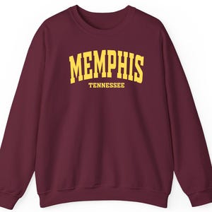Memphis Sweatshirt, Hoodie & Shirt – Retro City Shirt, Tennessee Travel Gift, 901 Area Code Tee, Music City Vintage Style Crewneck