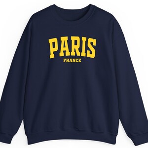 Paris France Sweatshirt Hoodie T-Shirt – Vintage Paris Design – Unisex French Apparel – Eiffel Tower Gift – Parisian Travel Souvenir