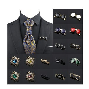 Men's Gentleman Tassel Brooch For Men Shirt Collar Lapel Pin Enamel Glasses Beard Wedding Dinner Accessories Party Gifts, Brooches for party