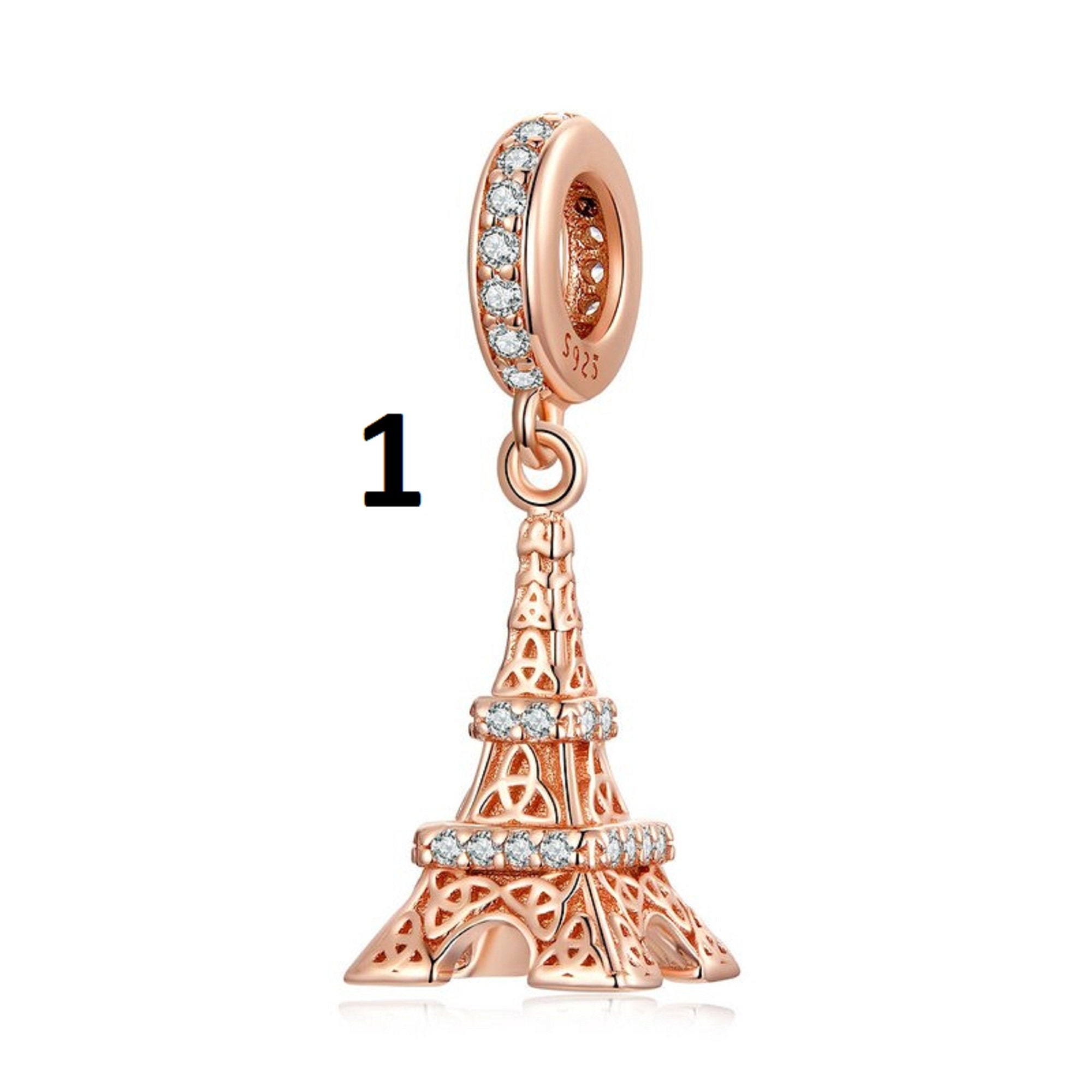 PANDORA パンドラ エッフェル塔 791302 チャーム 925＆K14 Amazon | PANDORA Paris エッフェル塔ダングルチャーム