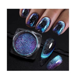 Flasque magnétique réfléchissante caméléon pour décoration d'ongles, flocons de paillettes métalliques pour décoration d'ongles, paillettes scintillantes arc-en-ciel, flacon multicolore