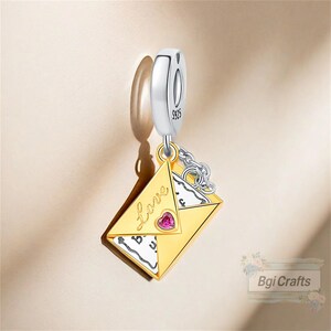 Nuevos dijes de sobre misterioso para pulsera, dije de carta de amor compatible con pulsera Pandora, dije de plata de moda, los mejores regalos para ella y para él