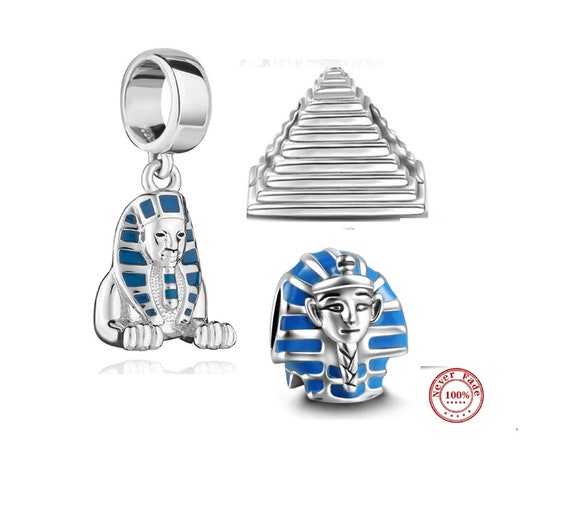 Egypt Pyramid S925 Charm Travel Dangle Charms Beads Silver