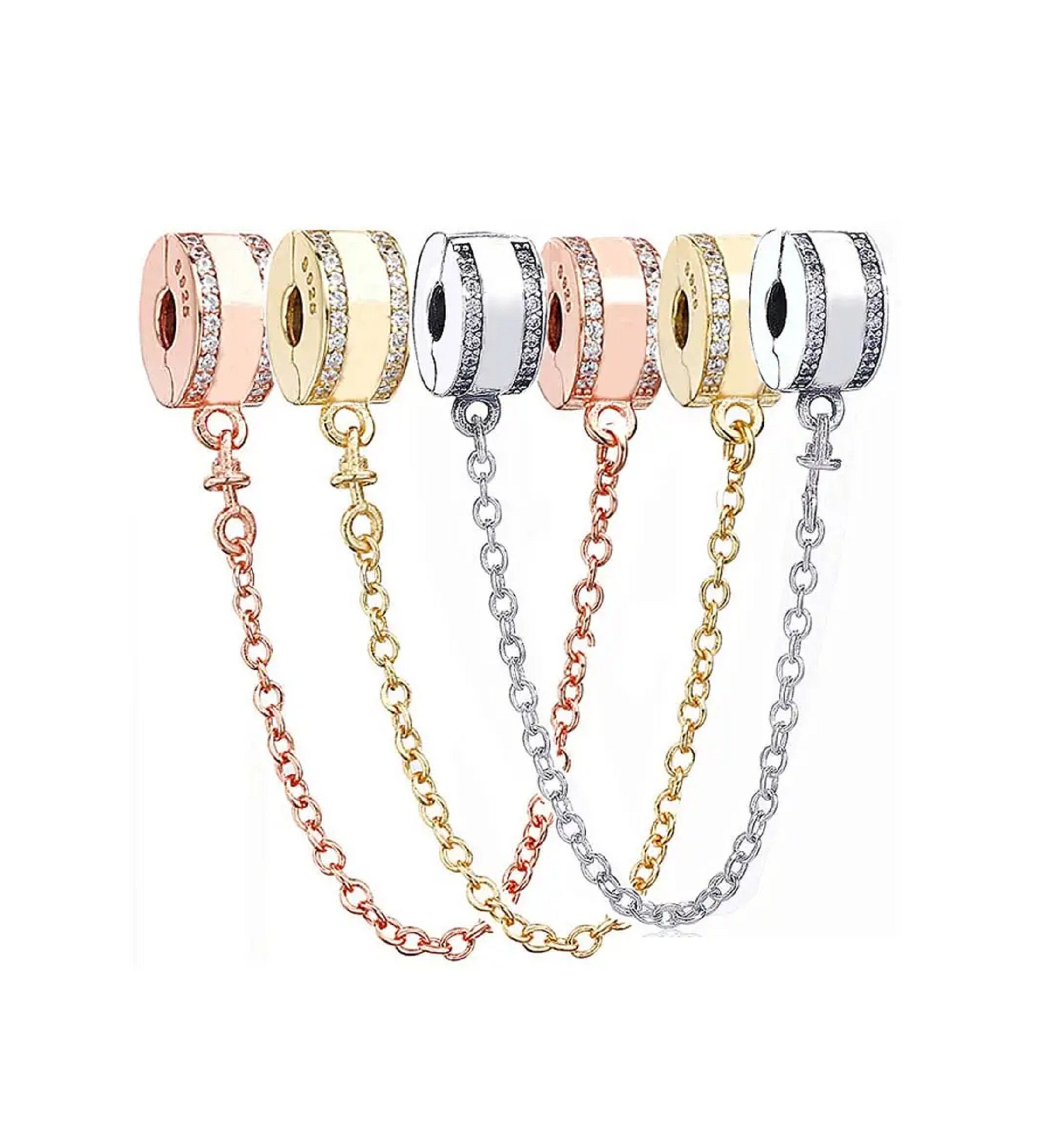 Pandora Charm Bracelet 14k Gold Pandora Safety Chain Pandora