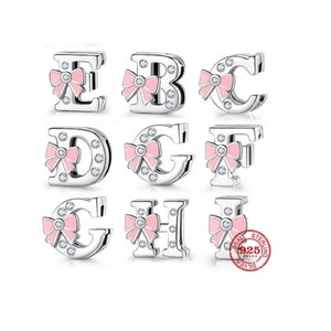 Reflexions Alphabet Original Bracelet Clip Charm, A-Z 26 Letter Reflection Mesh Armband Charm, Sterling Silber für S925 Armbänder