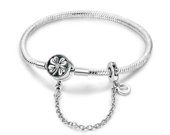 New 2024 Snake Chain bracelet for Pandora Charms Bracelet,Round Clasp Chain Bracelet,Sliver S925 Bracelet For Women's birthday Gift for her