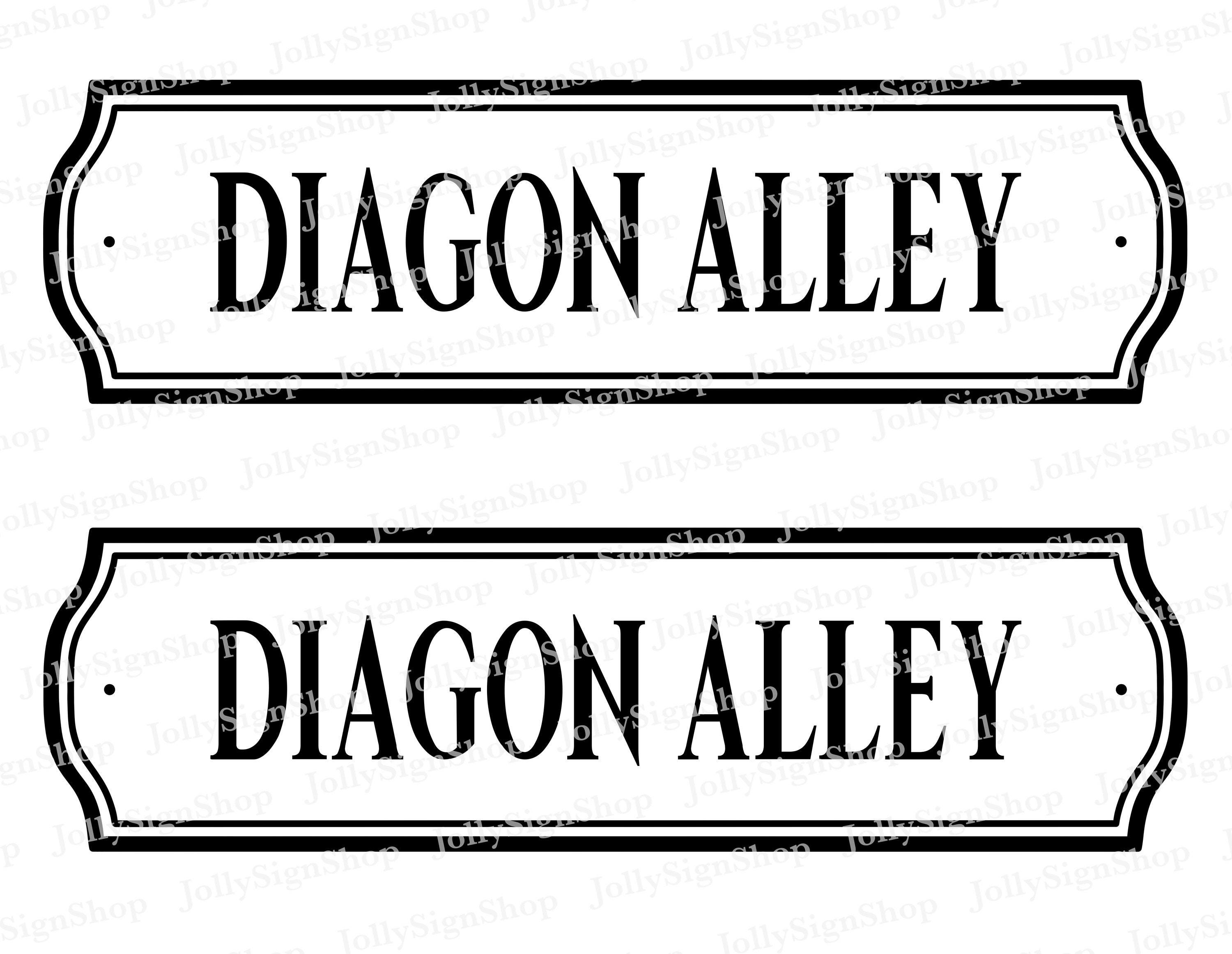 Diagon Alley Printable Street Sign DIGITAL Cheap Printable JPG Eco Diagon Alley Printable Street Sign DIGITAL Cheap Printable JPG Eco