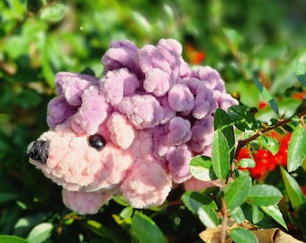 Crochet hedgehog pink plush