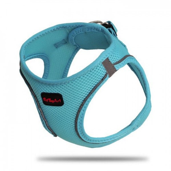 Soft Harness Airmesh - Vest Cat Harness or Small Dog Harness Neon Blue