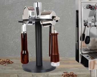 Espresso Siebträgerhalter drehbar Platzsparende Aufbewahrung Home Barista Zubehör Organizer Kreatives Geschenk Vatertag