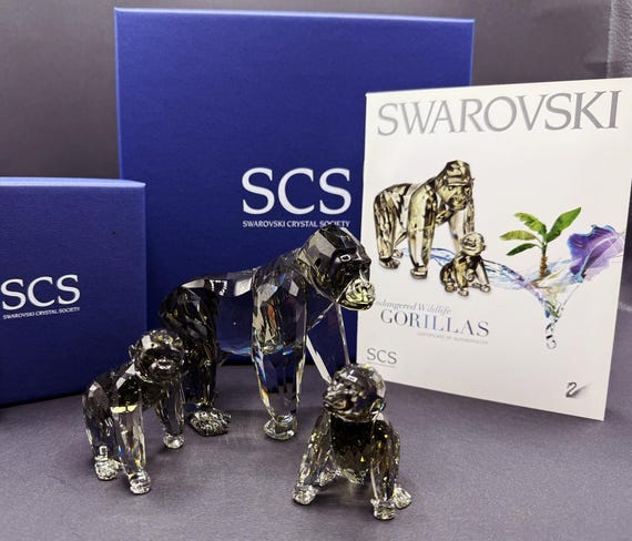 Swarovski – Gorilla's Family - SCS Annual Edition 2009 - Etsy
