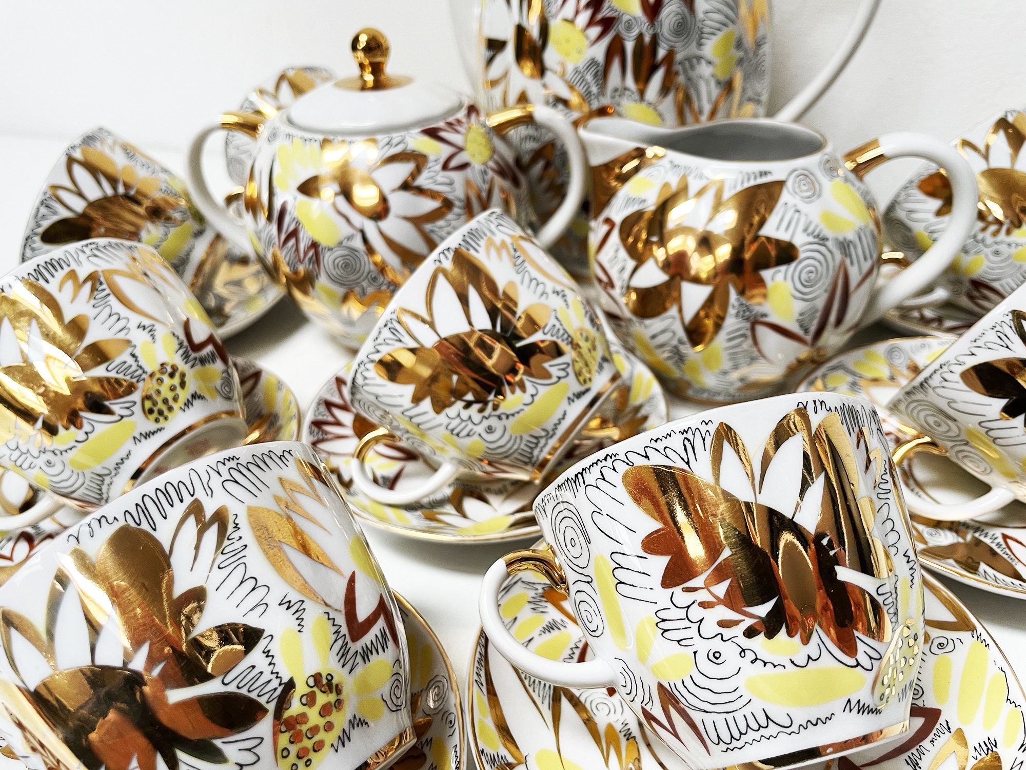 Lomonosov Imperial Porcelain Factory - Coffee Set 