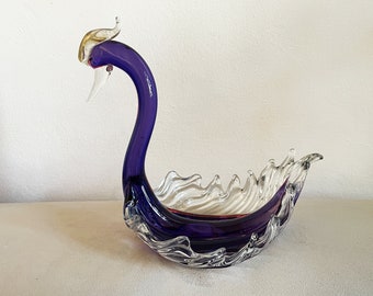 ムラーノ スワン　アルキメデセグソ グリーン アラバストロンガラスの白鳥彫刻 ムラーノ スワン アルキメデセグソ グリーン アラバストロンガラスの