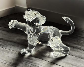 スワロフスキーフィギュア　LINEブラウン Swarovski Crystal Lion Cub Figurine 7603 000 001 Box 210460