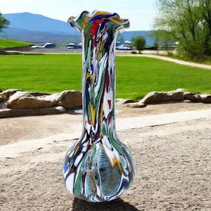 Murano – Vase with multi-flowered murrine