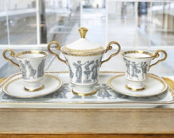 Jaeger & Co – Coffee set for 2 with tray and sugar bowl