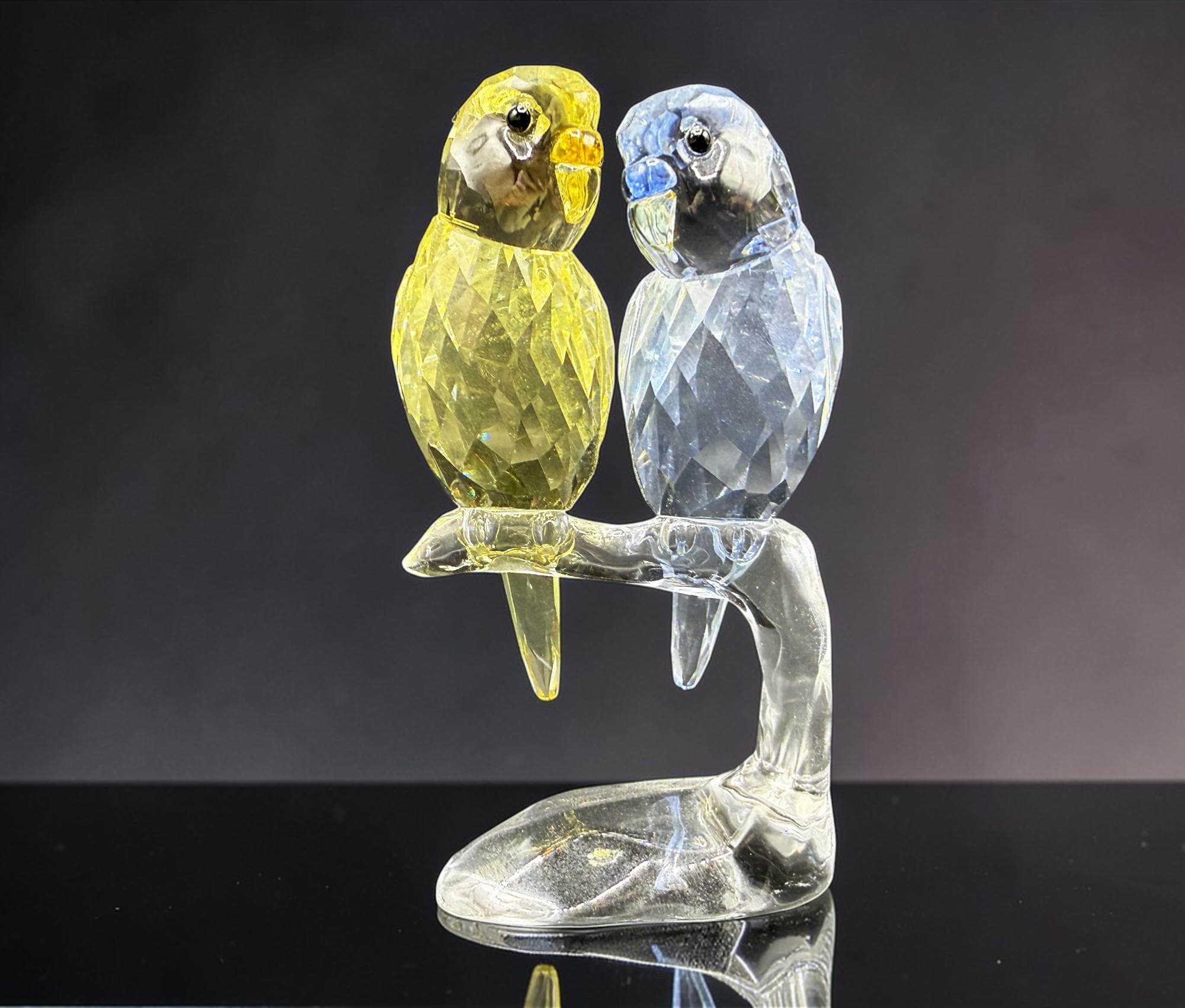 Swarovski Crystal Figurine Bird Parrots - Etsy
