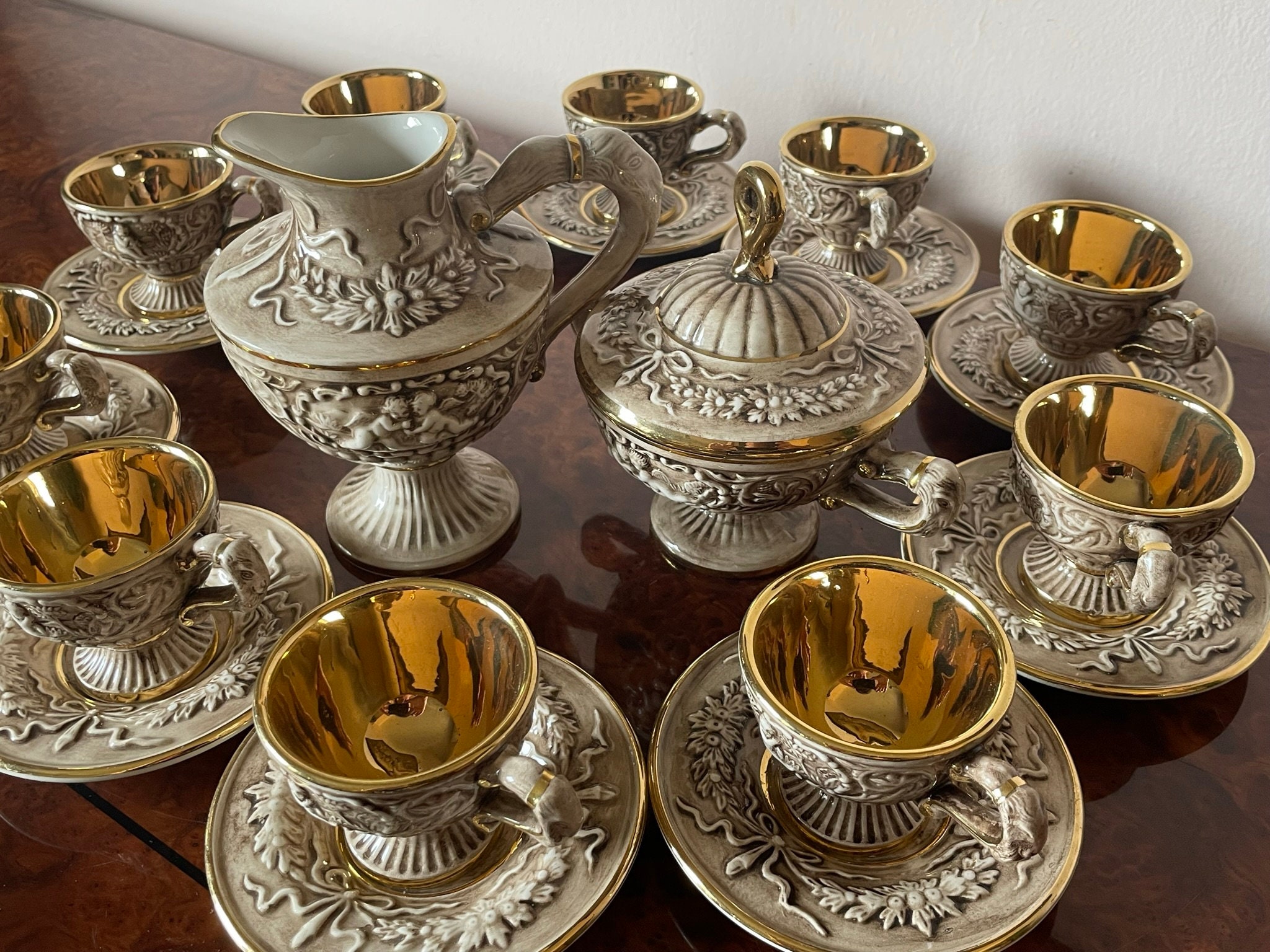 R. Capodimonte (GV) - Coffee Service for 10 People - Etsy