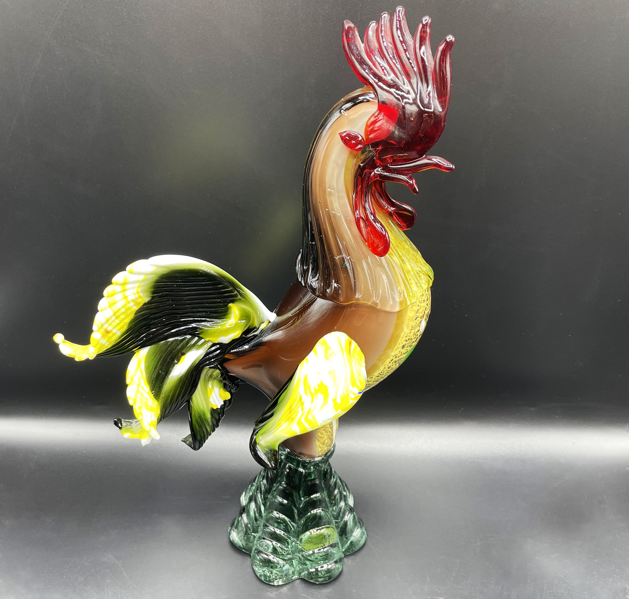 ムラーノ – 多色の雄鶏の彫刻 - Etsy 日本
