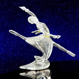 Crystal Glass Ballerina Figurine - Etsy