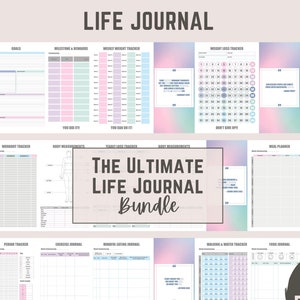 Weight Loss Tracker | Printable Planner & Chart for Exercise, Body Measurements, and Goal Achievement