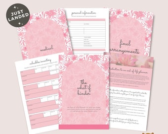 What If Binder: Emergency & End of Life Planner (Printable)