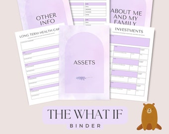 End Of Life Planner Printable | Emergency Planner Binder | Emergency Binder Printable | Final Preparations