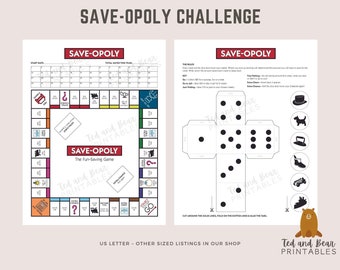 Saveopoly Savings Chart: Fun Savings Game (US Letter) (Instant Download)