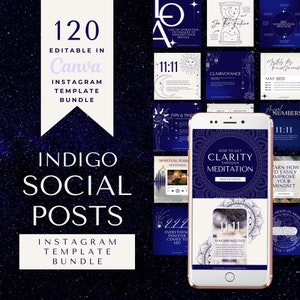 Spiritual Instagram Template | Astrology Templates | Tarot Posts | Canva Instagram Template | Instagram Post | Healing Energy Posts