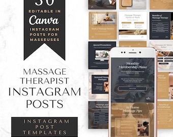 Massage Instagram Template | Massage Therapist Social Media Posts | Massage Therapy Instagram Template | Spa Instagram Posts | Massage Post