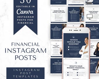 Financial Coach Social Media Posts & Instagram Templates for Business Branding and Effective Financial Planning