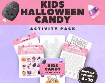Halloween Kids Activity Pack: Printable Games Bundle (PDF)