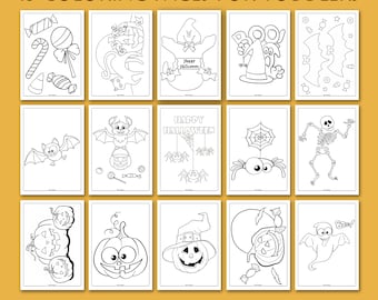 Halloween Malbuch für Vorschulkinder | Digitaler Download