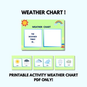 Activité météo pour les enfants d'âge préscolaire |  Carte météo imprimable