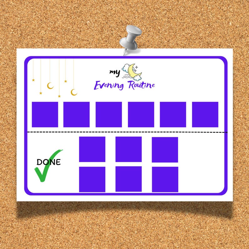 Check Mark Routine Printable Daily Routine for Kids,toddler, Preschool Routine Chart - Etsy