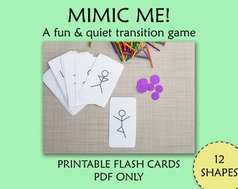 Mimic Me Action Flashcards for Kids |  Toddlers and Preschoolers