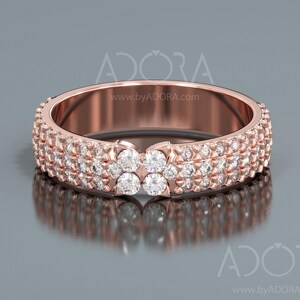 Handmade 14k Gold Multi Diamond Ring | Cluster Diamond Engagement Ring ...