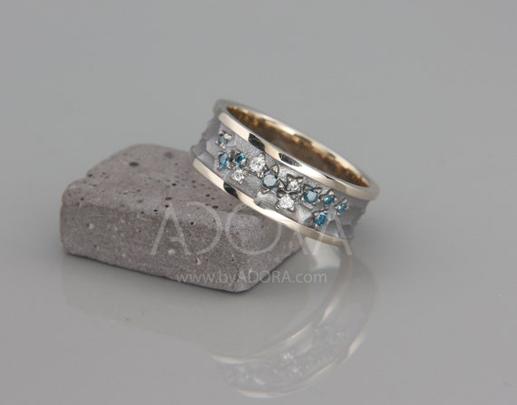 スターリングシルバーブルーとホワイトダイヤモンドツイストペンダントネックレス、18 inch　並行輸入品