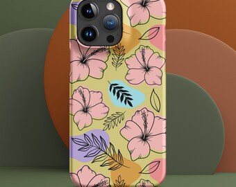 Abstract Flower Case Floral Style Gift For Him Or Her, iPhone 15 Pro Phone Case, iPhone 13 Pro Case, iPhone 12 Case, iPhone 11 Case,