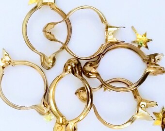 Swedish, Curtain Clips, 6 pcs. T&T, Rings with Clips, 1.57 -2.36", Vintage, Nordic, Scandinavian