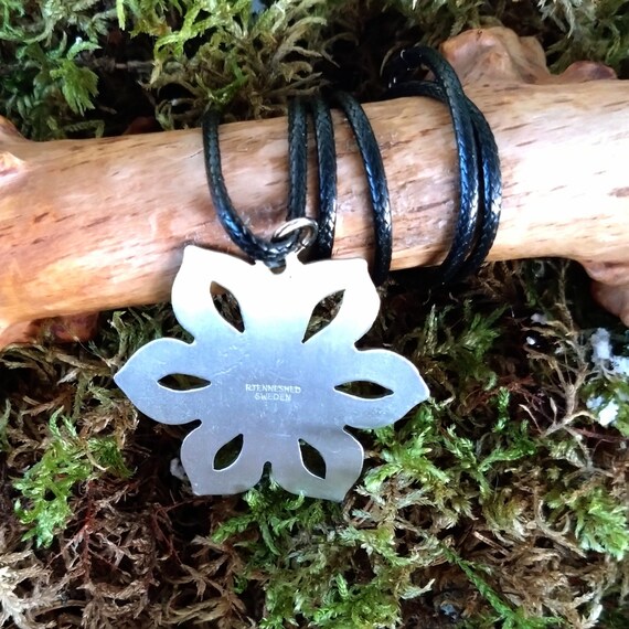 Swedish, Necklace, Rune Tennesmed, Flower in Pewt… - image 2