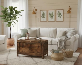Rustic Entryway Storage Bench with Hooks, Wooden Hallway Organizer
