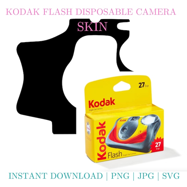 Kodak Flash Camera Wrap | Instant Download | PNG | JPG | SVG | Fully Customisable | Wedding | Birthday