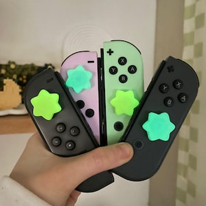 Glödande stjärnfragment-tumgrepp för Nintendo Switch | Söta joystickkåpor | Inspirerad av Animal Crossing | Mysig spelpresent