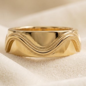 Oura-ringhoes Wave Milgrain-ringbeschermer, 925 sterlingzilveren Oura-ringversterker, vintage geïnspireerde slimme ring