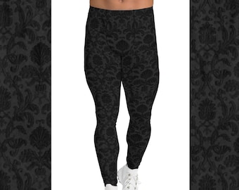 Gothic Meggings - Black - Men's Leggings - Gothic - Super Skinny Stretch Spandex Elastane - Emo Satan Goth - also in plus sizes