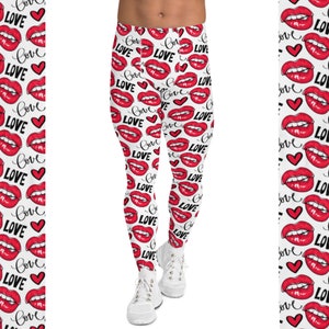 Sexy Kiss Leggings Etsy Canada