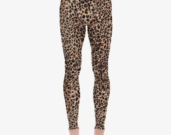Leo Print Herren Leggings – Leoparden Muster Meggings – Stretch Spandex Skinny Fit – Tierprint - Femboys Crossdresser Petplayer – Plus Size