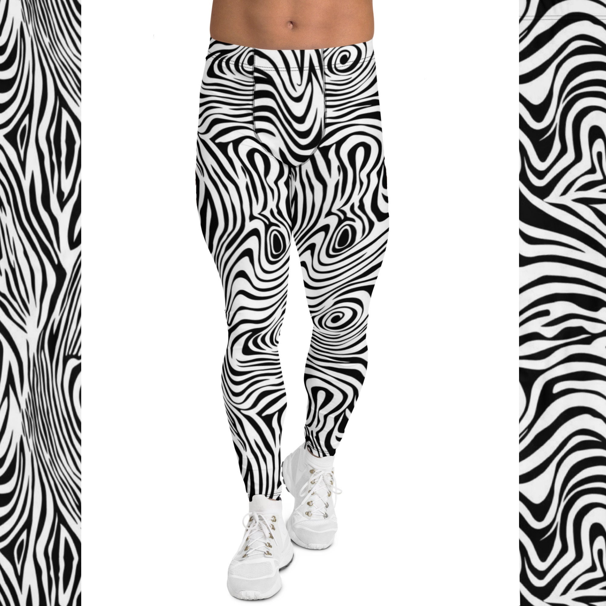 Buy Black/ Grey/ Neutral/ Animal Print/ Zebra Print Leggings 5
