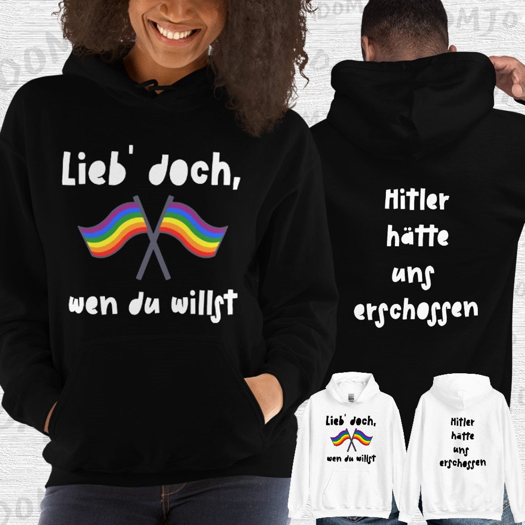 LGBTQ Hoodie lieb Doch Wen Du Willst Love is Etsy